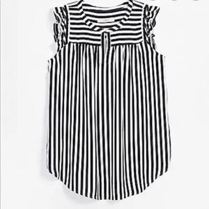 Loft Maternity Black and White Striped Top